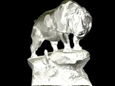 rhinoceros rhino statue 3D model