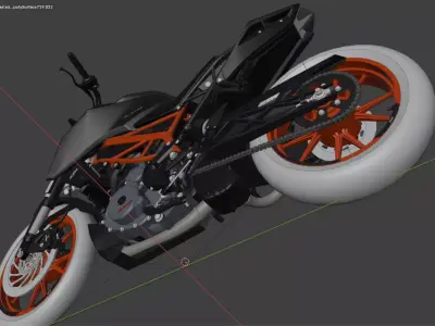 KTM Duke 250 3D Model 3D model