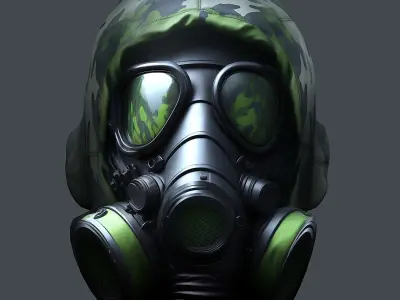 Helmet 3d model military combat Military Low-poly  Low-poly 3D model