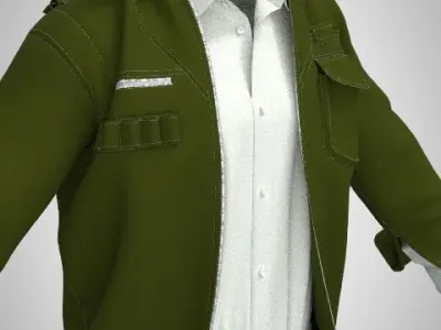 Jacket with pants 3D model