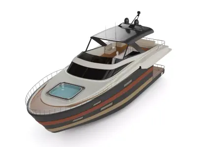 Cabin Cruiser 3D model by cggamedoc from CGTrader (PBR)