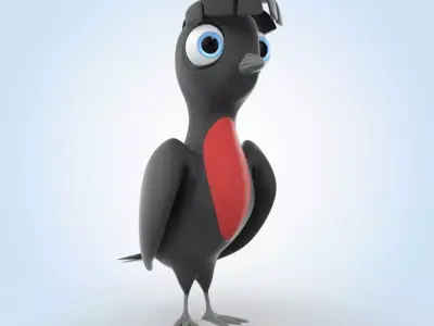 Umbrella Bird 3D model