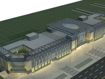 Commercial Building 3D model 142