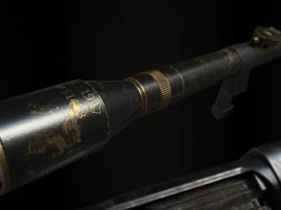 Lebel 1886 M93 With Scope and Bayonet Low-poly 3D model
