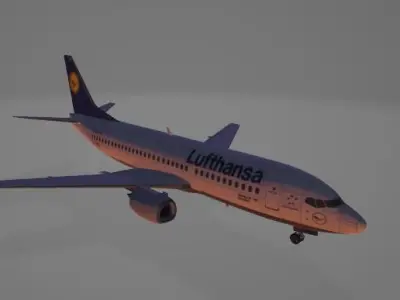 Lufthansa Boing 737-400 Free 3D model