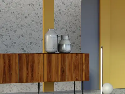 Simple Abstract Interior Scene Free 3D model