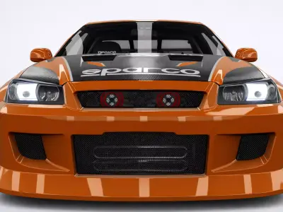 Nissan Skyline GT-R R34 Need for Speed Underground Style 3D model