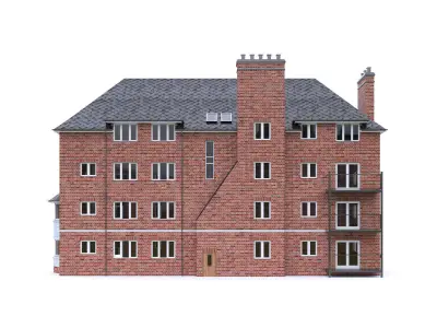 English Brick House 01 Low-poly 3D model