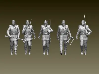 Austria soldiers ww1 3D print model