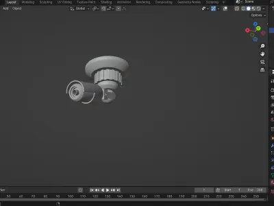 CCTV camera Free low-poly 3D model