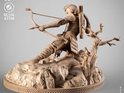 Wicked Video Games Atreus Sculpture 3D print model