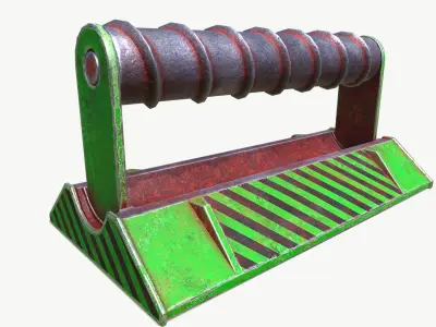 Roller Trap Low-poly 3D model