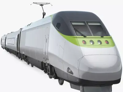 Express Train Standard Rigged 3D model