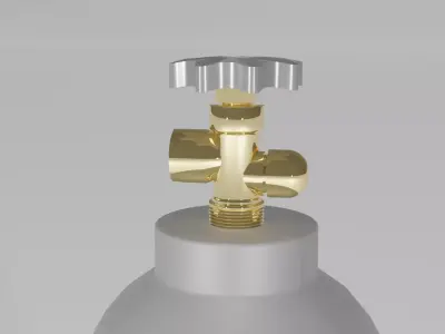 Gas cylinder Low-poly 3D model 14
