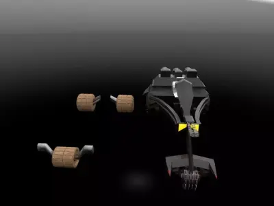Bike prototipe Low-poly 3D model