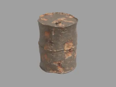 rust barrel Low-poly 3D model purchase