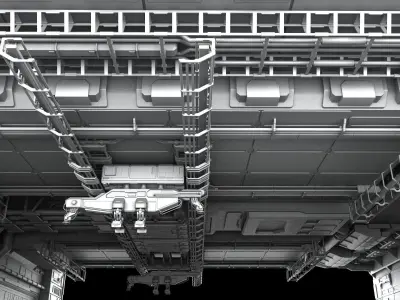 Sci Fi HANGAR 2 3D model