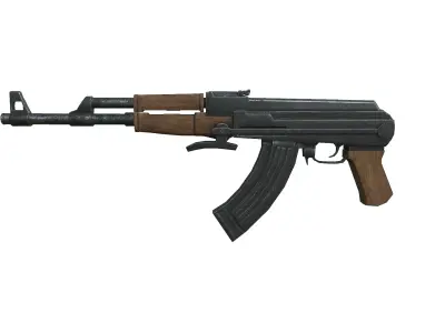 Ak47 short  Free low-poly 3D model