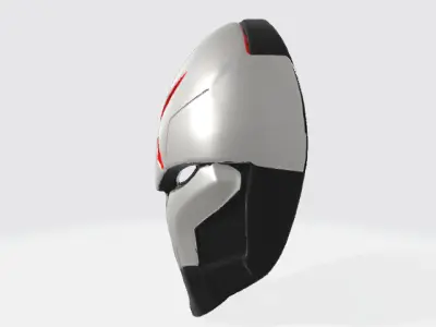 Cyber Warrior Mask Low-poly 3D model