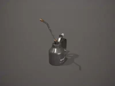 Black Oil Can Low-poly 3D model