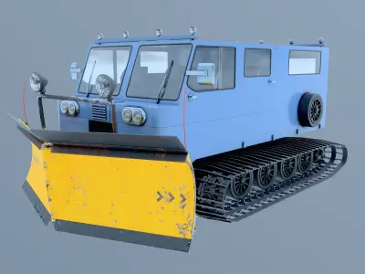 Thiokol Spryte Snowcat and Snowplow 3D model purchase