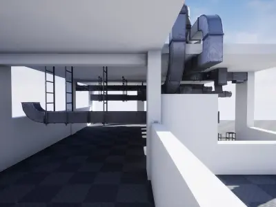 Modular Ventilation Pack Low-poly 3D model
