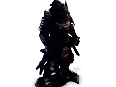 SciFi Samurai Warrior 3D Model Low-poly 3D model