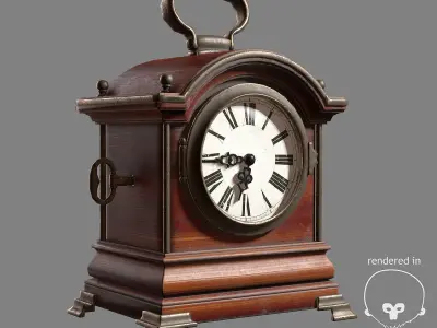 Antique clock Low-poly 3D model