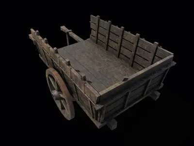 Wagon Low-poly 3D model by GrimEdgeStudio