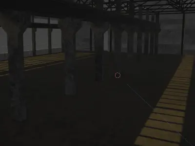 Industrial Hangar Blender 3D Low-poly 3D model