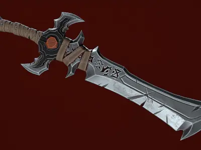 Low Poly Stylize Sword Low-poly 3D model