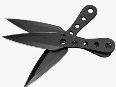 Throwing knife Low-poly 3D model order