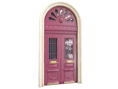 Entrance classic door 108 3D model
