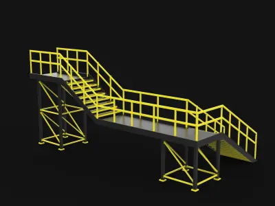 Industrial Stairs 3D model