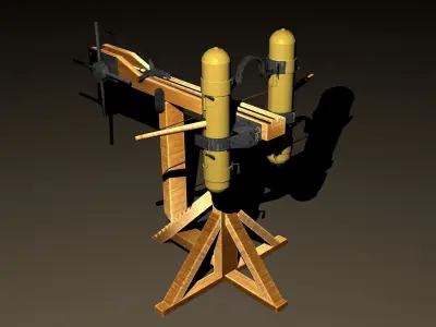 Medieval weapons Low-poly 3D model 3