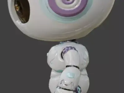 Cute Chibi Alien Robot 3D Model Low-poly 3D model buy
