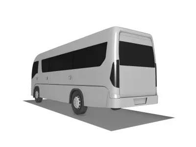 ISUZU NPR XD Microbus Modern Executive Shuttle Low-poly 3D model
