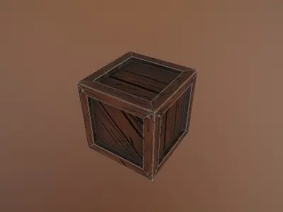 Stylized Box Low-poly 3D model