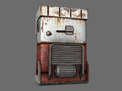 cold drink dispenser machine Low-poly 3D model purchase