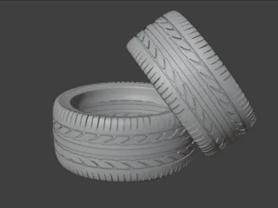 Falken Car Tire Model  Low-poly 3D model