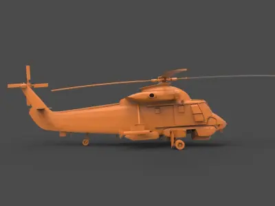 Kaman UH-2 3D print model