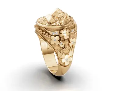 Lion Ring 3D print model