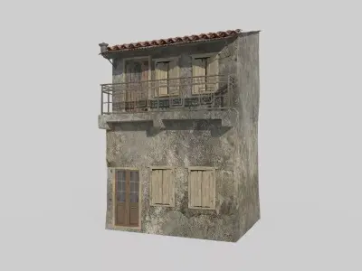 Slum buildings are small and low-rise 3D model