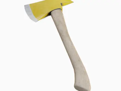 Fire Axe 02 Low-poly 3D model