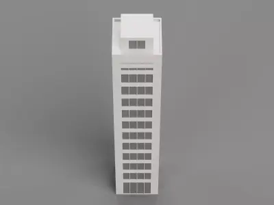 Paper Skyscraper V7 Low-poly 3D model