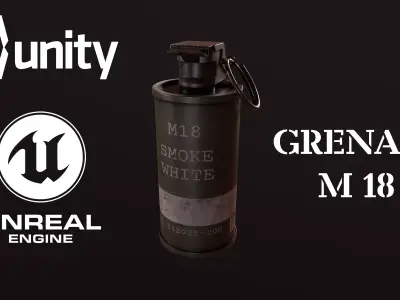 GRENADE M 18 Low-poly 3D model