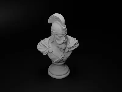Genghis Khan Warrior Bust Chess 3D print model get