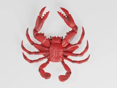 toy crab  Low-poly 3D model