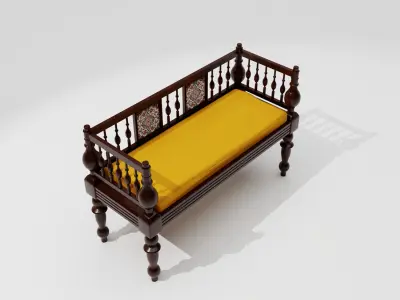 Antique Sofa Bench  3D model