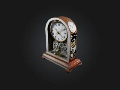 Broken Clock Low-poly 3D model